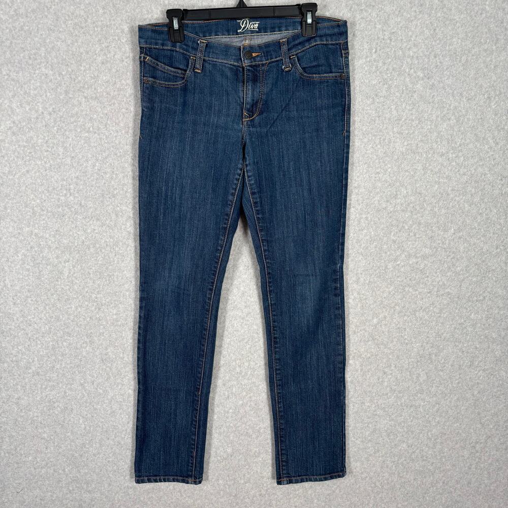 Old Navy The Diva Low Rise Jeans 8 Tall Skinny‎ Ankle Stretch Dark Wash Classic
